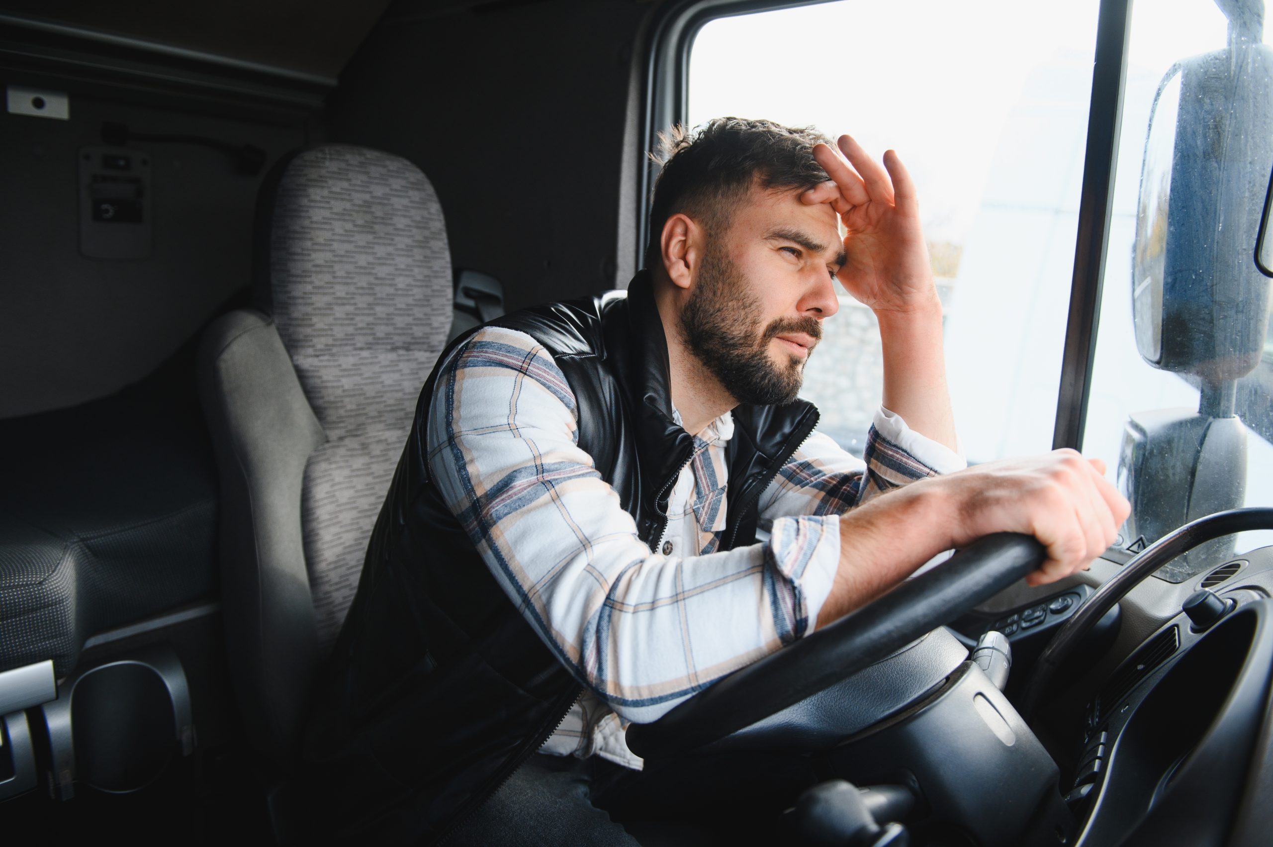 Long-haul truck driver practising fatigue management while operating freight services, interstate refrigerated freight, and modern transport solutions across Australia.