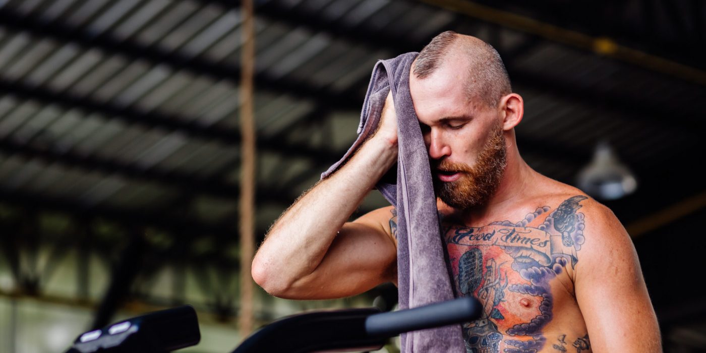 Combating Gym Sweat & Bacteria with Active Skincare for Men Including a Glycolic Cleanser, an Antioxidant Face Serum, & a Retinal Cream